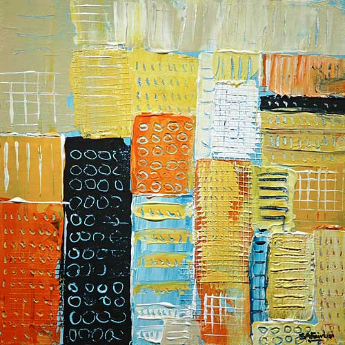 Abstract Cityscape painting