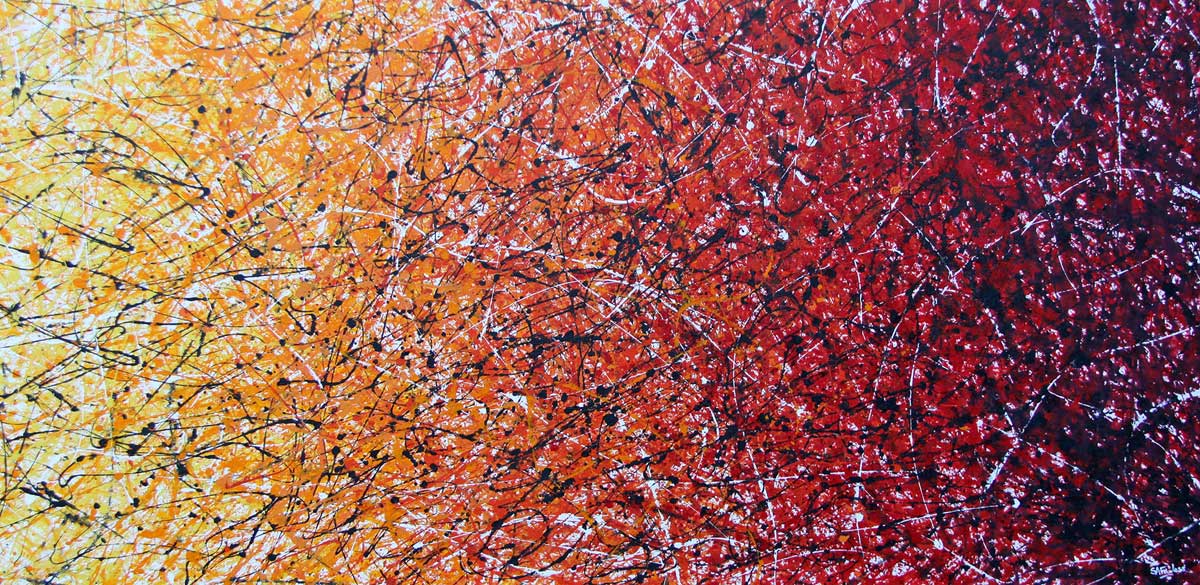 large autumn abstract painting