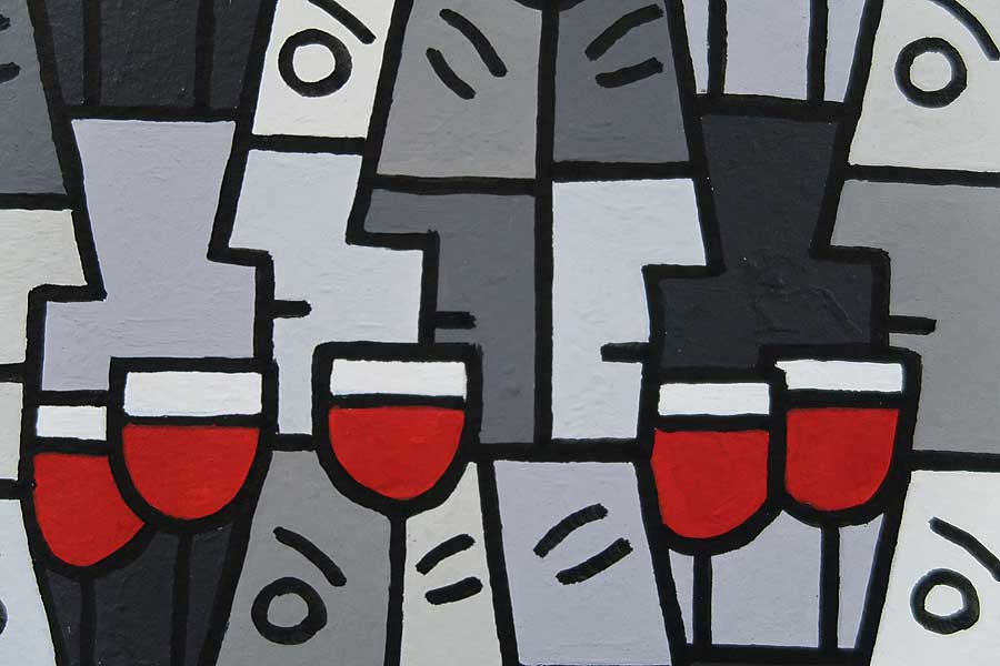 abstract wine art