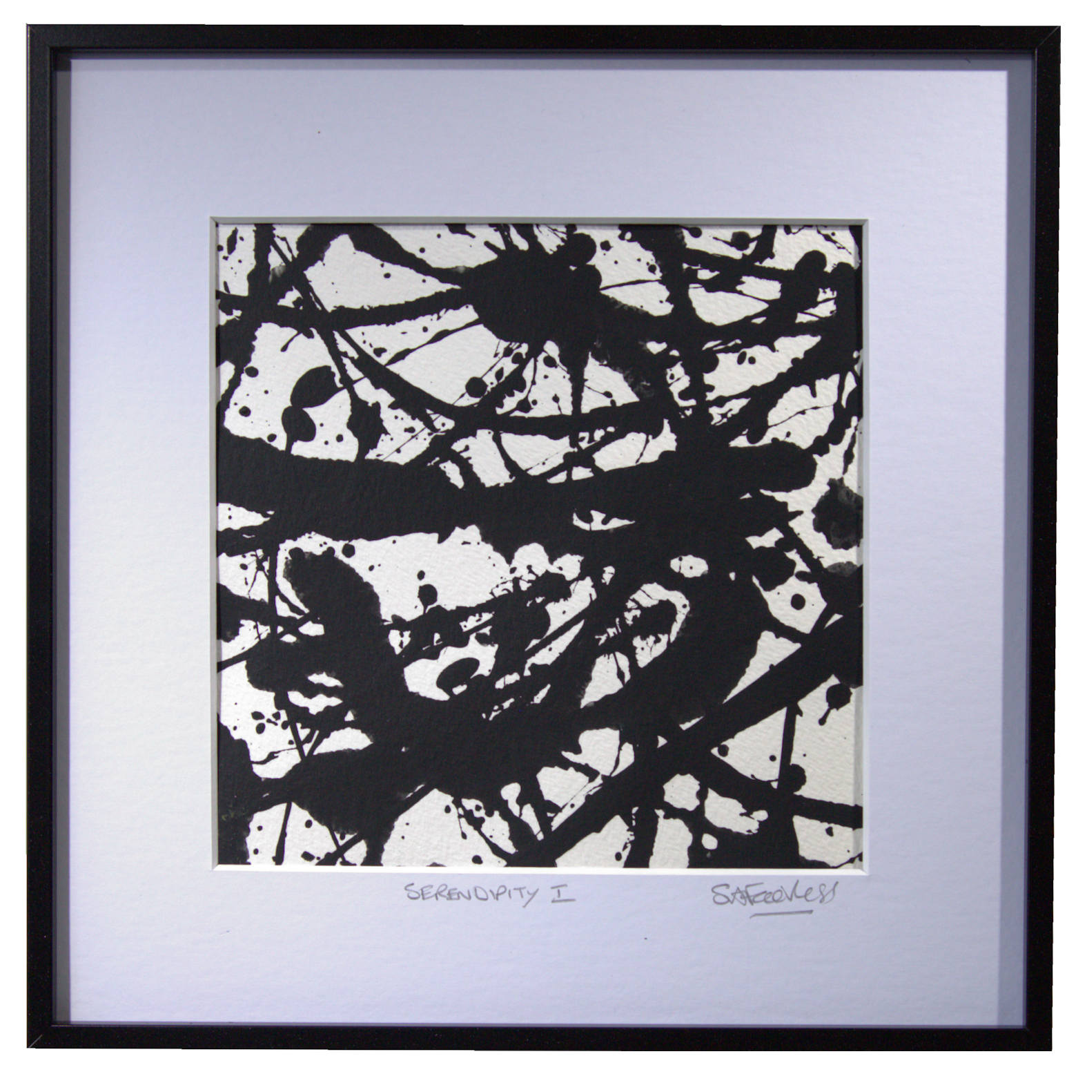 black and white abstract Painting