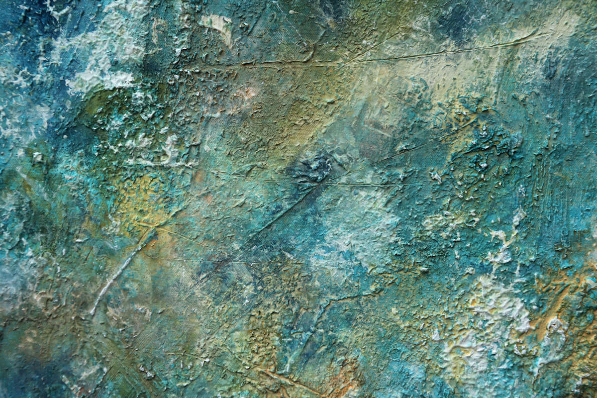 Turquoise abstract art