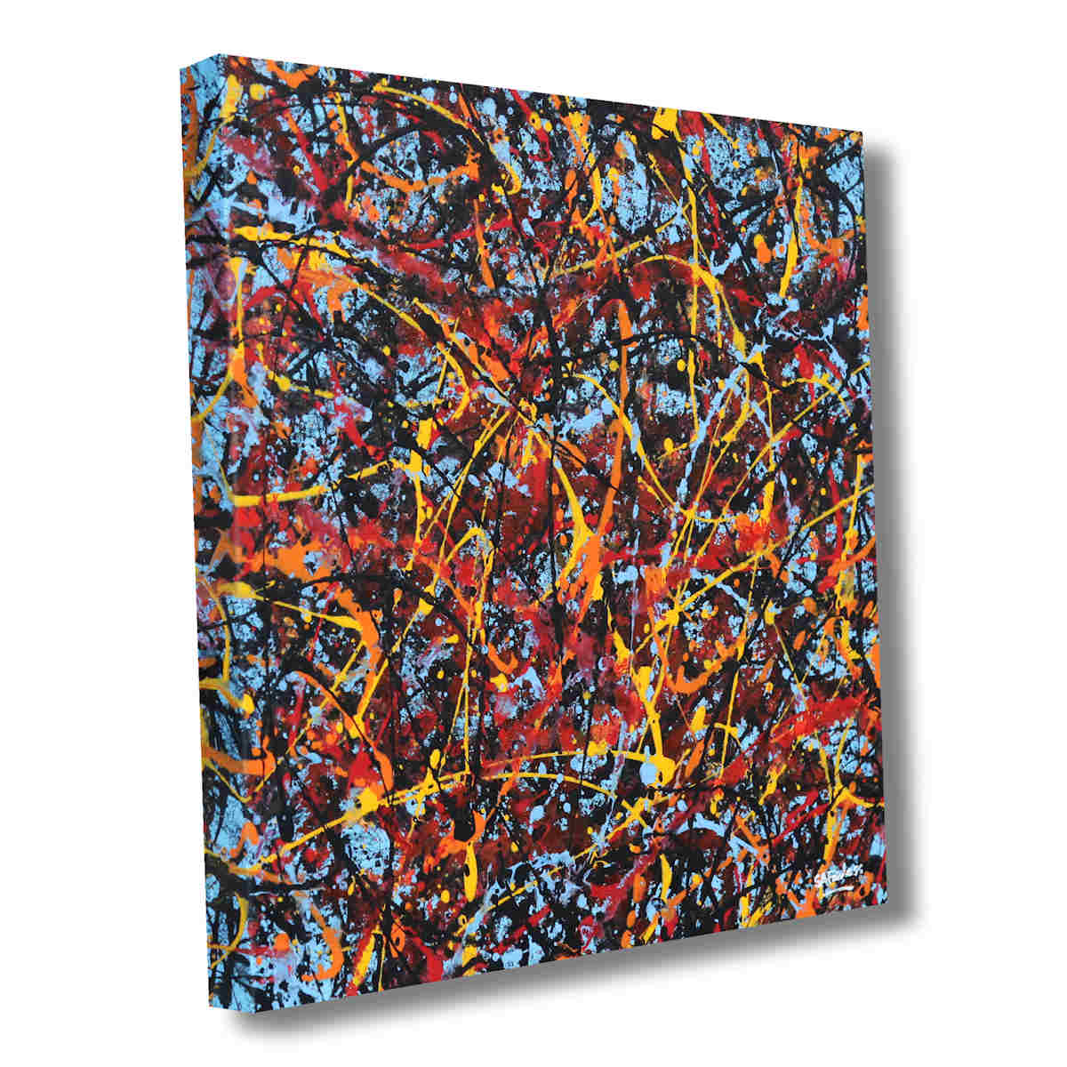 abstract painting on canvas