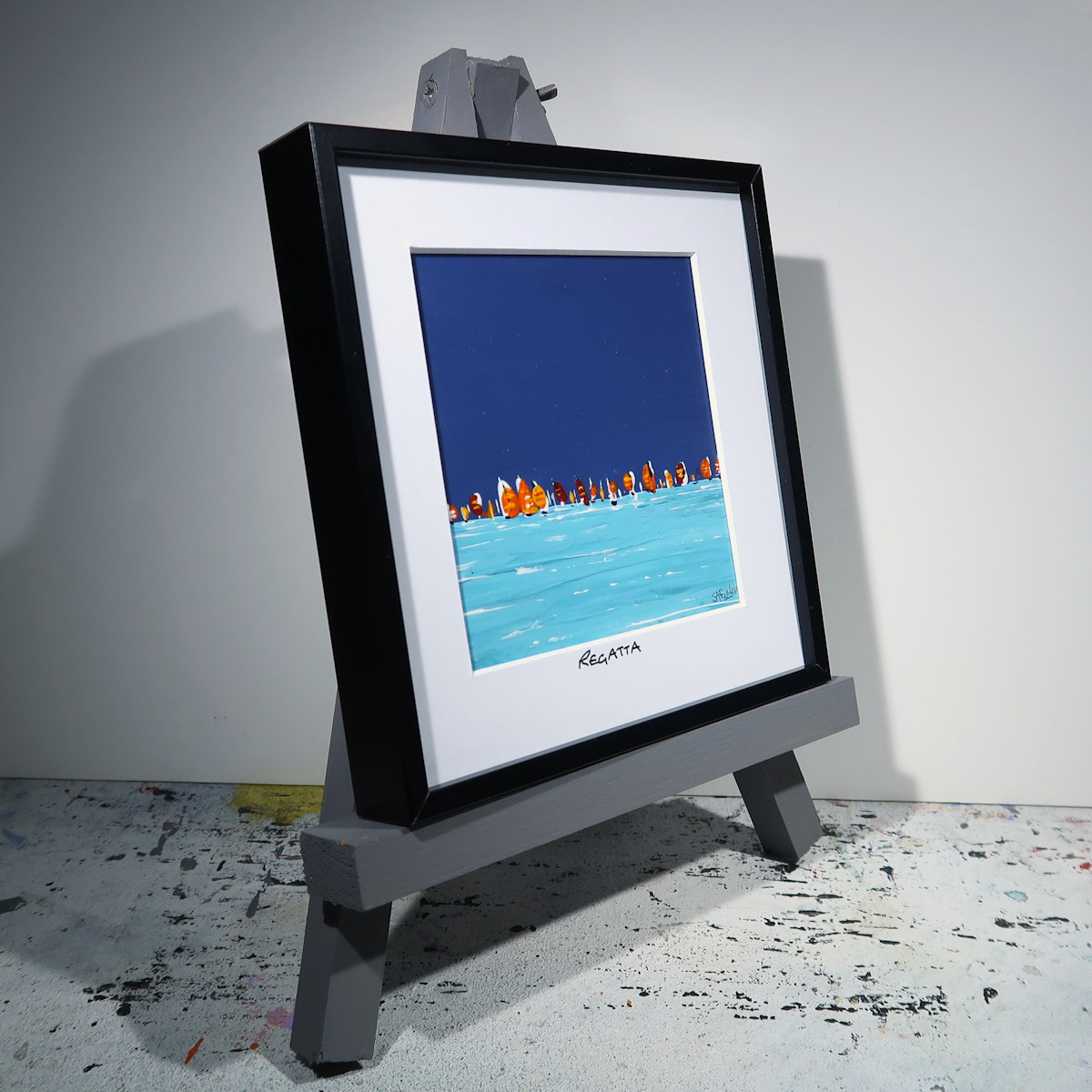 framed seascape painting