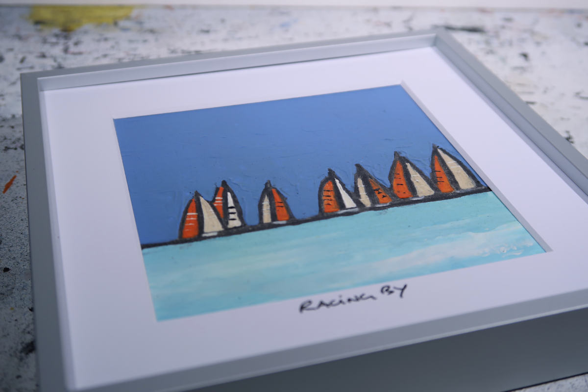 small yachting painting