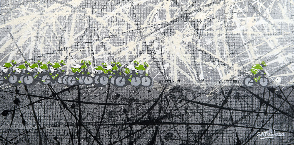 cycling abstract painting