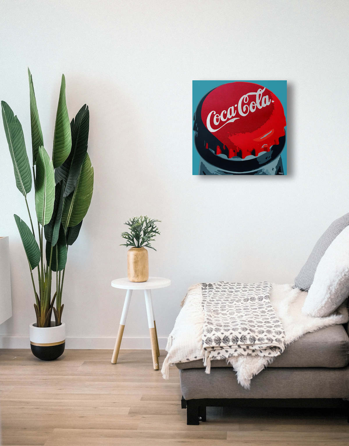 Coke pop art painting on canvas