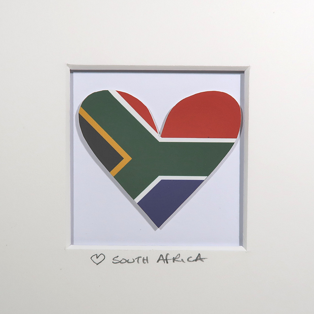 South African flag art print