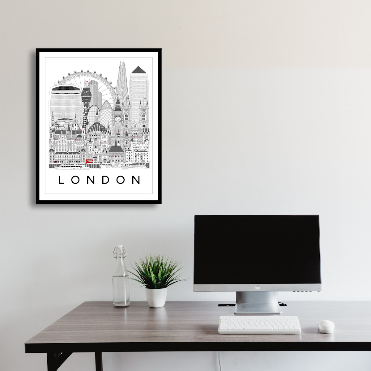 framed London print