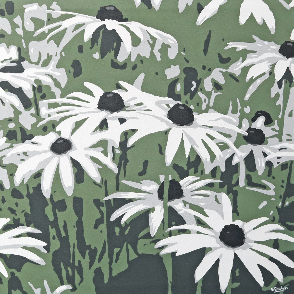 Daisies Floral painting