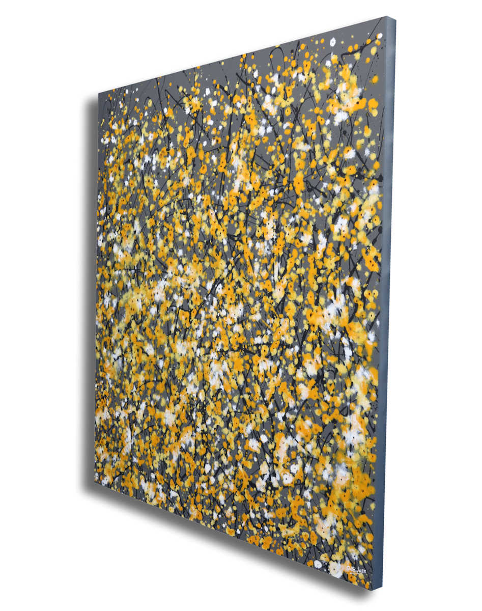 large floral abstract painting